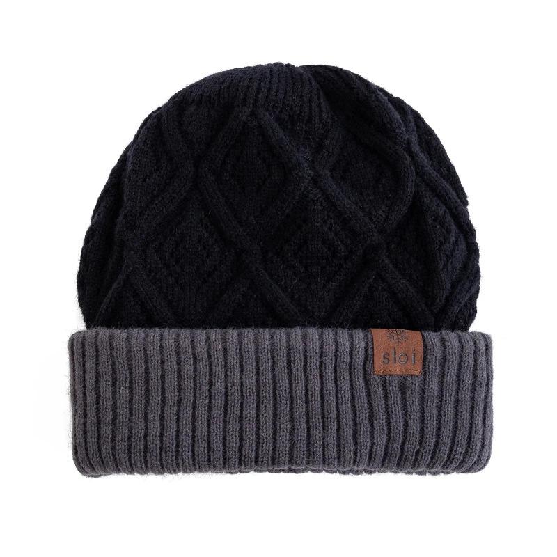 New Women Fashion Slouchy Winter Hats Various Wearing Method Reversible Beanie Hat Thick Knitted Hats