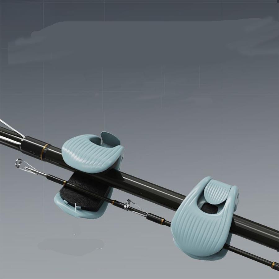 Multifunctional fishing rod holder, convenient fishing rod clamp, protective cover, adjustable fixing clamp, universal fishing gear organizer