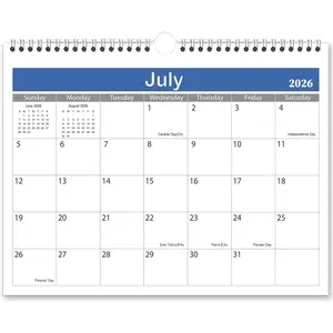 2026-2027 Wall Calendar - 2026-2027 Calendar, 18-Month Calendar Runs from Jul 2026 - Dec 2027, 8.5" x 11",  & Jewish Holidays,  -Wire Binding, Thick Paper, Sturdy Haning Hooks, Unisex Design for /Office/School