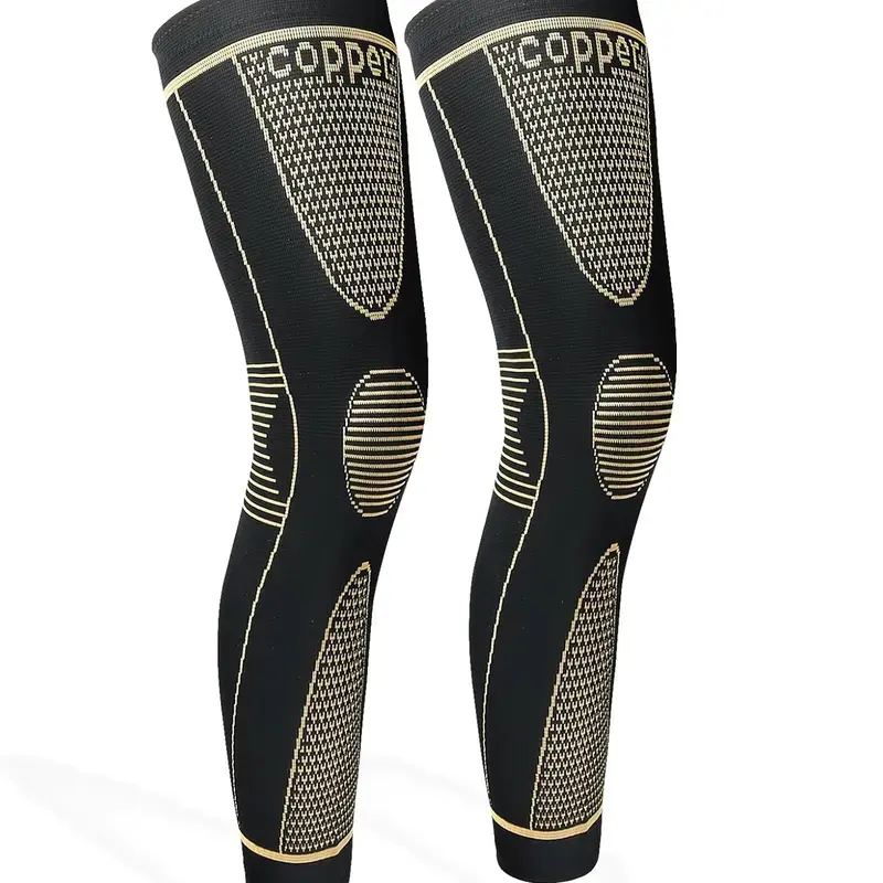 Men's & Women's Full Leg Compression Sleeves - Knee & Shin Support, Breathable Sports Sleeves for Basketball, Running, Muscle Recovery & Fitness Essentials