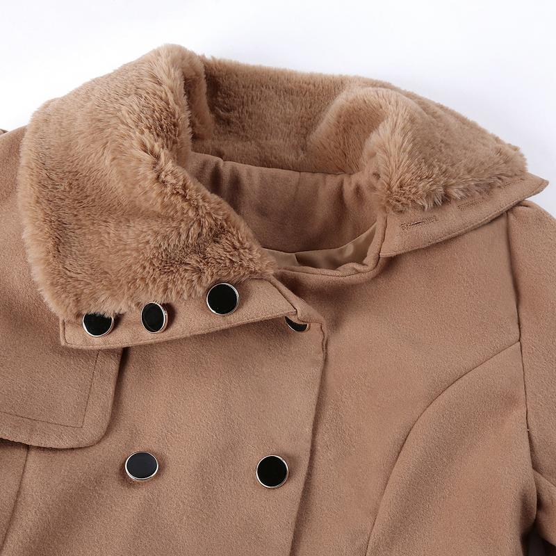 BIGWIG women's autumn and winter classic long wool trench coat with belt, casual office wear, business jacket, double-breasted lapel winter scalloped hem jacket, long trench coat parka, autumn and winter fashion retro style BIGWIG women's autumn and winter classic long wool trench coat with belt, casual office wear, business jacket, double-breasted lapel winter scalloped hem jacket, long trench coat parka, autumn and winter fashion retro style