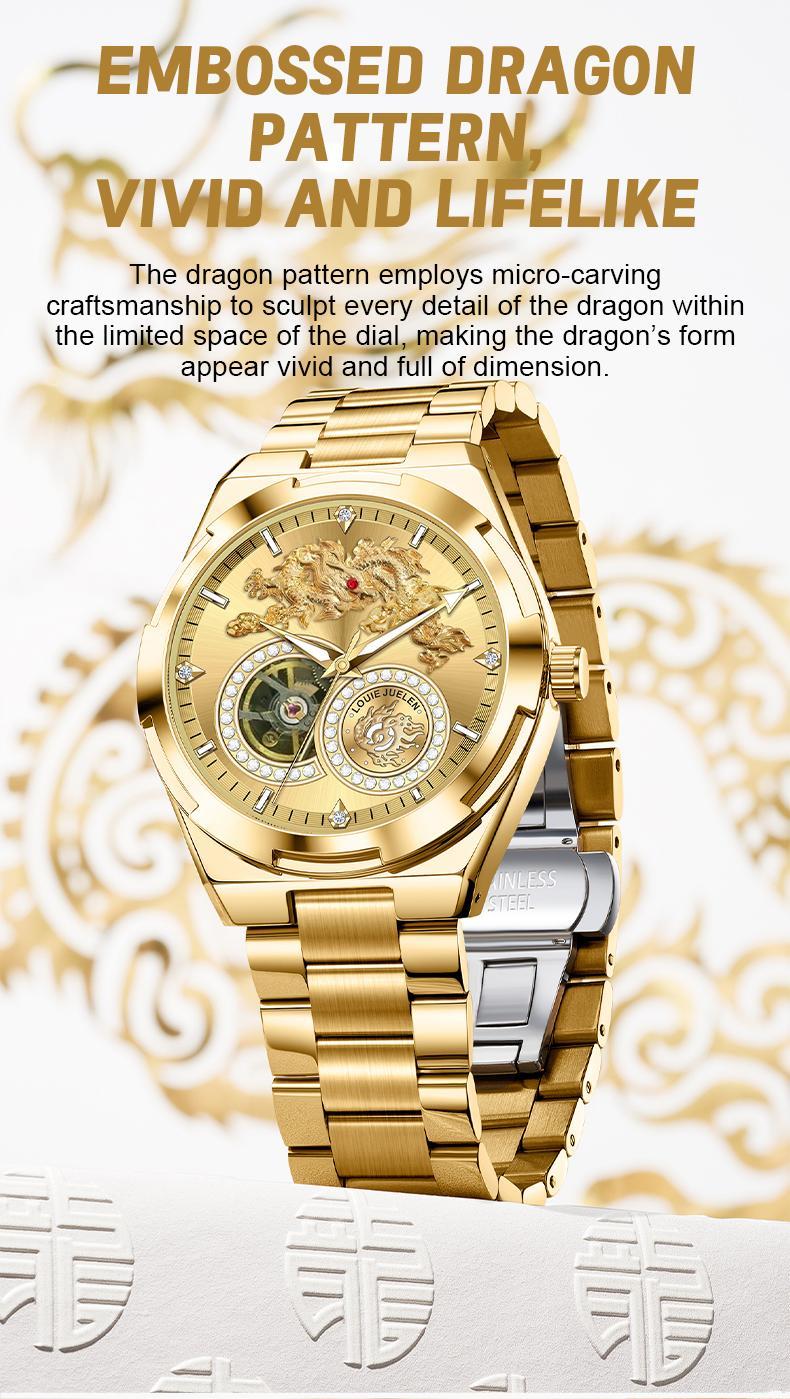 Men's Automatic Luxury Watch: Swiss Movement, Sapphire Crystal, Full Stainless Steel, Water-Resistant & Luminous