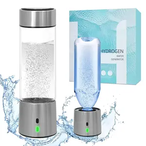 2 in 1 Hydrogen Water Bottle Generator and Machine, 5Mins Quick Electrolysis Ozone Water Generator, 1500ppb for  Office and Travel
