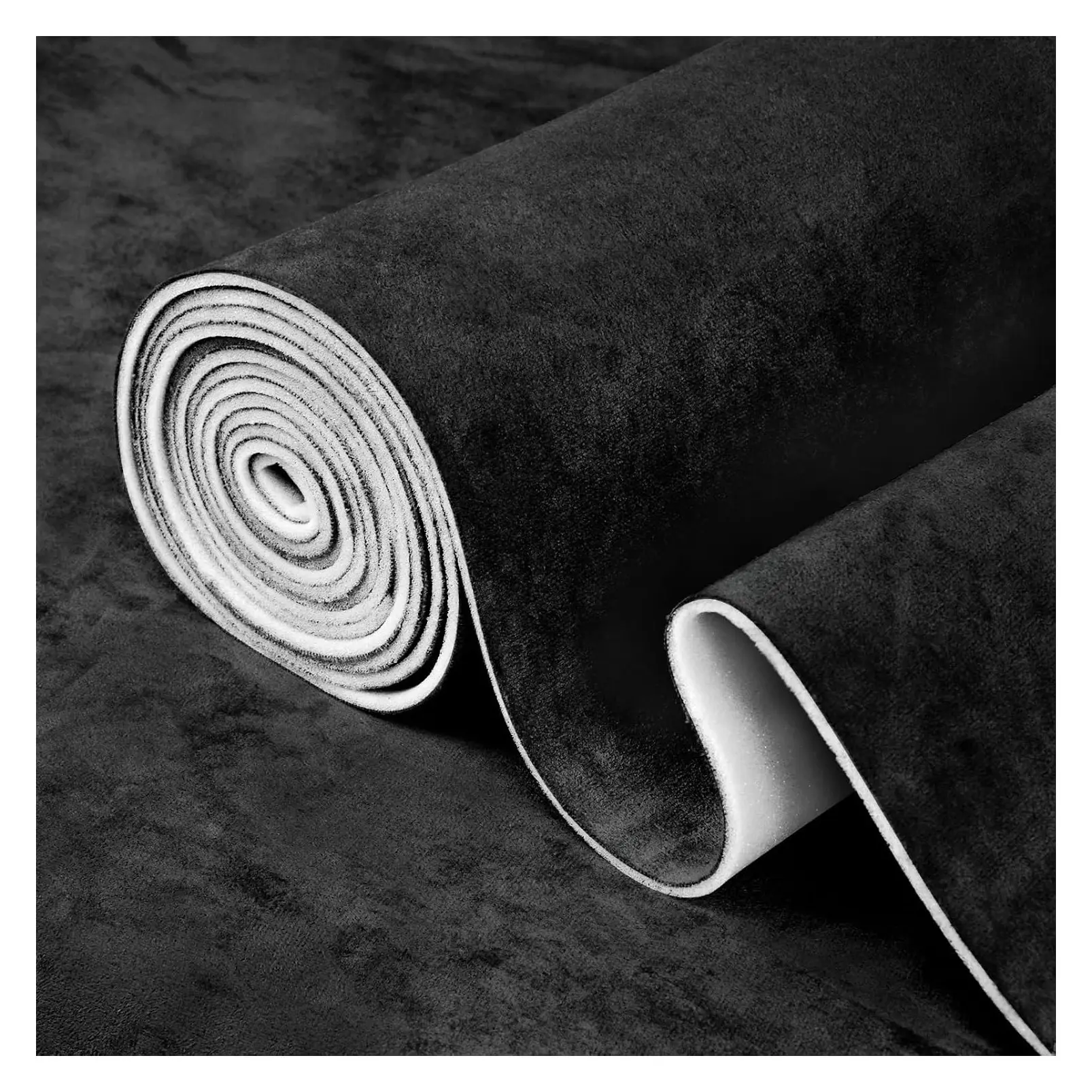 Black Suede Headliner Fabric, 36" L x 60" W, Foam Backed Automotive Headliner Material for Car & Truck, Tela para Tapizar Techo de AutoGift