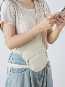 3-Color Anti-Theft Invisible Crossbody Bag with Adjustable Strap, Slim Close-Fitting Anti-Theft Waist Pouch, Thin Travel Wallet for Daily & Travel Use, Secure Storage for Cash, Cards, Phones and Other Valuables