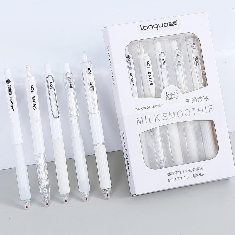 Gel Pen Set,  1 Set  Quick Dry Ink Pen, Aesthetic Retractable Pen, Smooth Writing Pen, Retractable Gel Pens for Writing, Journaling, School, Office