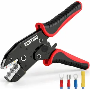 Crimping Tool for Wire Connectors, Wire Crimper Tool for AWG 22–10 with Crimp Force, Quick Release Lever & Ergonomic Handle, Crimper Tool for Repairs