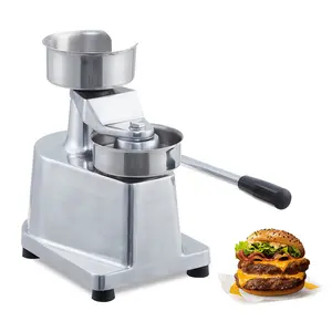 6/4 Inch Heavy Duty Burger Patty Maker – Non-Stick Hamburger Patty Press with 1.4" Tray Depth, 500 Patty Papers,Heavy Duty Meat Forming Processor Stainless Steel Bowl Burger Press Machine, Kitchen Meat Forming Processor