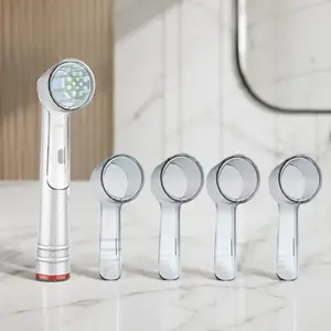 Electric Toothbrush Travel Case Charging Box Portable Organizer Compatible with Multiple Models Includes 4 Replacement Brush Heads for Home and Travel Use Accessories Keep Toothbrush Clean and Hygienic