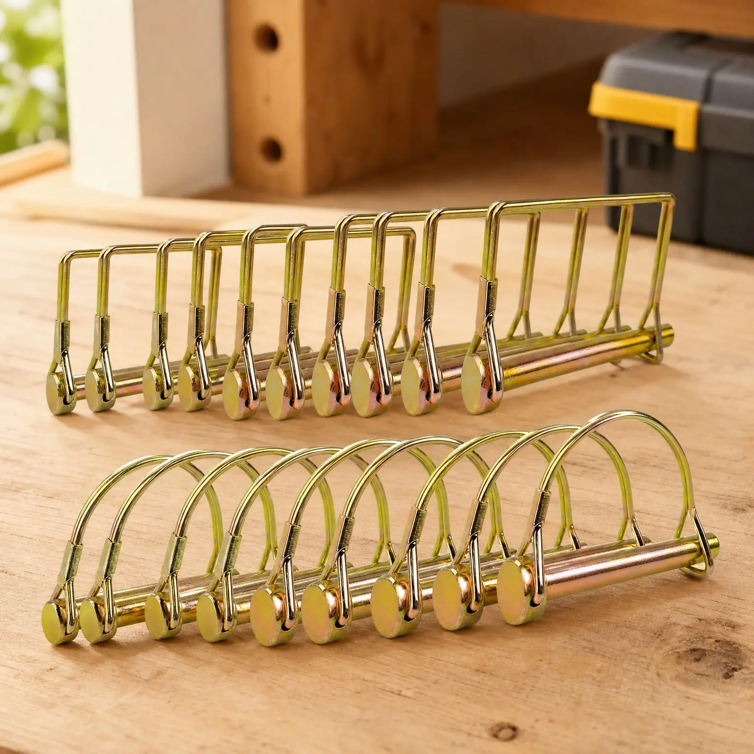 20 Pcs Trailer Hitch Pin Assortment, 1/4", 5/16" & 3/8", Gold ColorGift