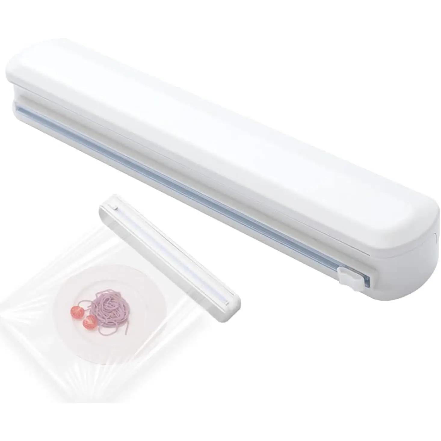 Plastic Wrap Dispenser With Cutter, Reusable Cling Film Dispenser, Cling Wrap Dispenser With Slide Cutter, Also For Aluminum Foil, Tin Foil, Baking Paper (M)
