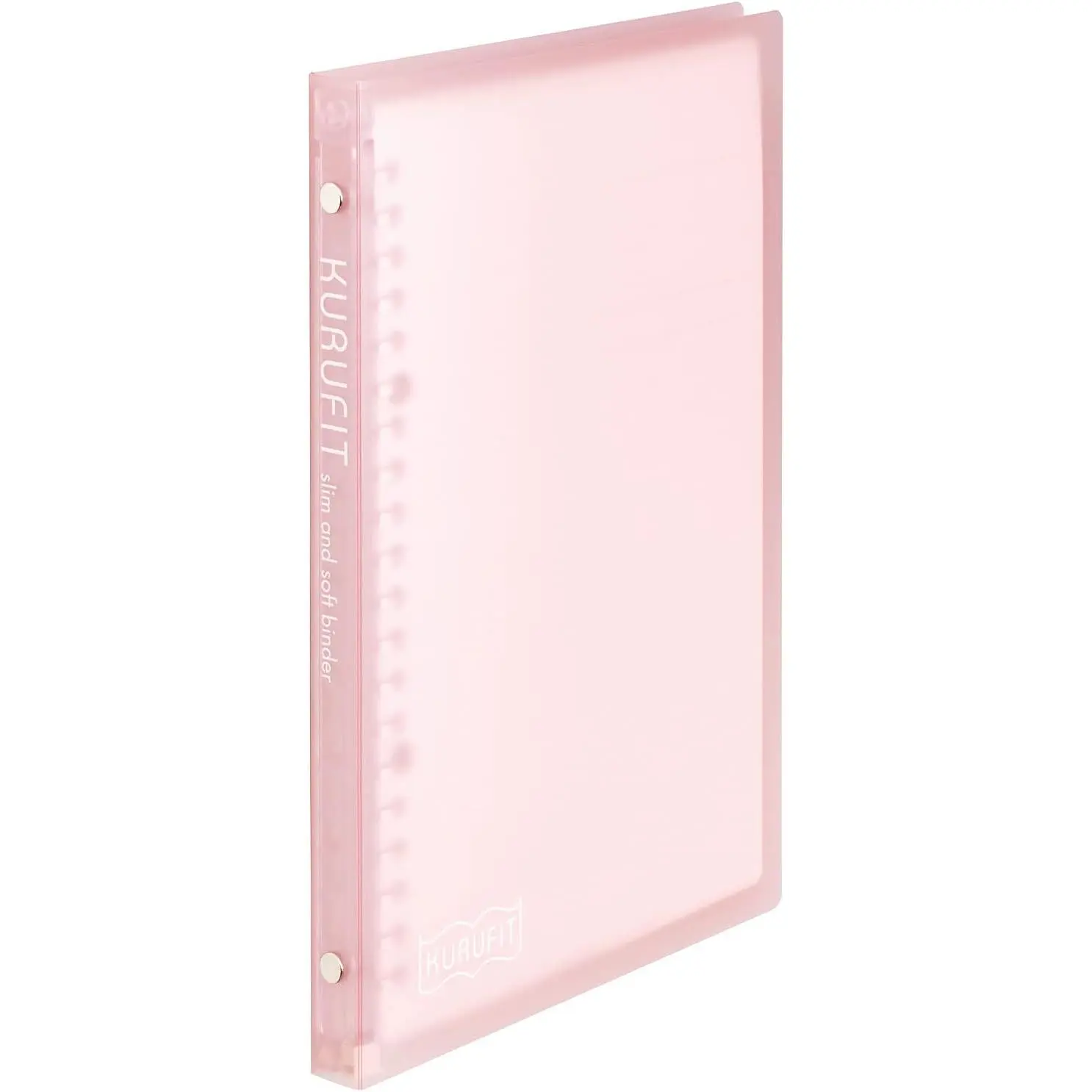 KURUFIT 20-Ring Binder, Holds 120 Sheets A5 5.83"x8.27", Light  | Colorful Flexible Translucent Cover, For School & Office Loose-Leaf Paper Organization,