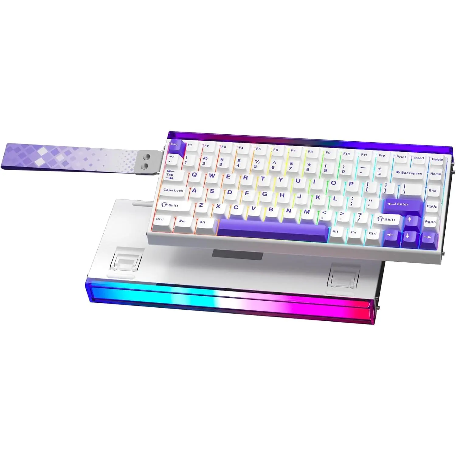 Aula  84 HE - 75% Mechanical Gaming Keyboard Wired,  Switches Hot Swappable Hall Effect Keyboard, Rapid Trigger Mode 8000Hz Polling Rate, RGB Neon Light Box, Gamers Keyboards for PC/