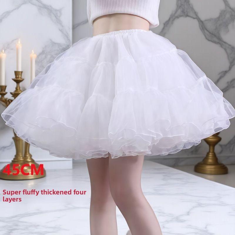 Lolita Flying Saucer Petticoat - Boneless Maximum Volume Crinoline, Invisible Wire-Free Underskirt for Daily Gothic Sweet OP/JSK
