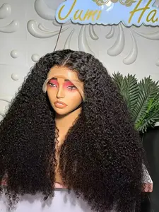 Soft 26-Inch Long Front Lace Wig, 180% Density Curly Baby Hair, Pre-Styled No Glue, Heat Resistant, Natural Hairline, All Seasons