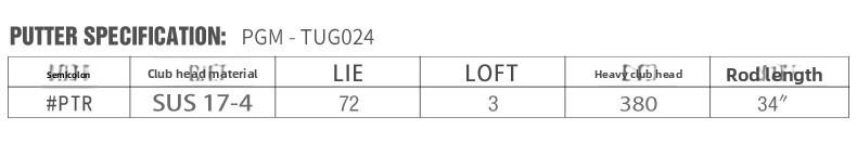 Golf Putter - Men's & Women's - Stainless Steel Stepless Shaft, Low Center of Gravity