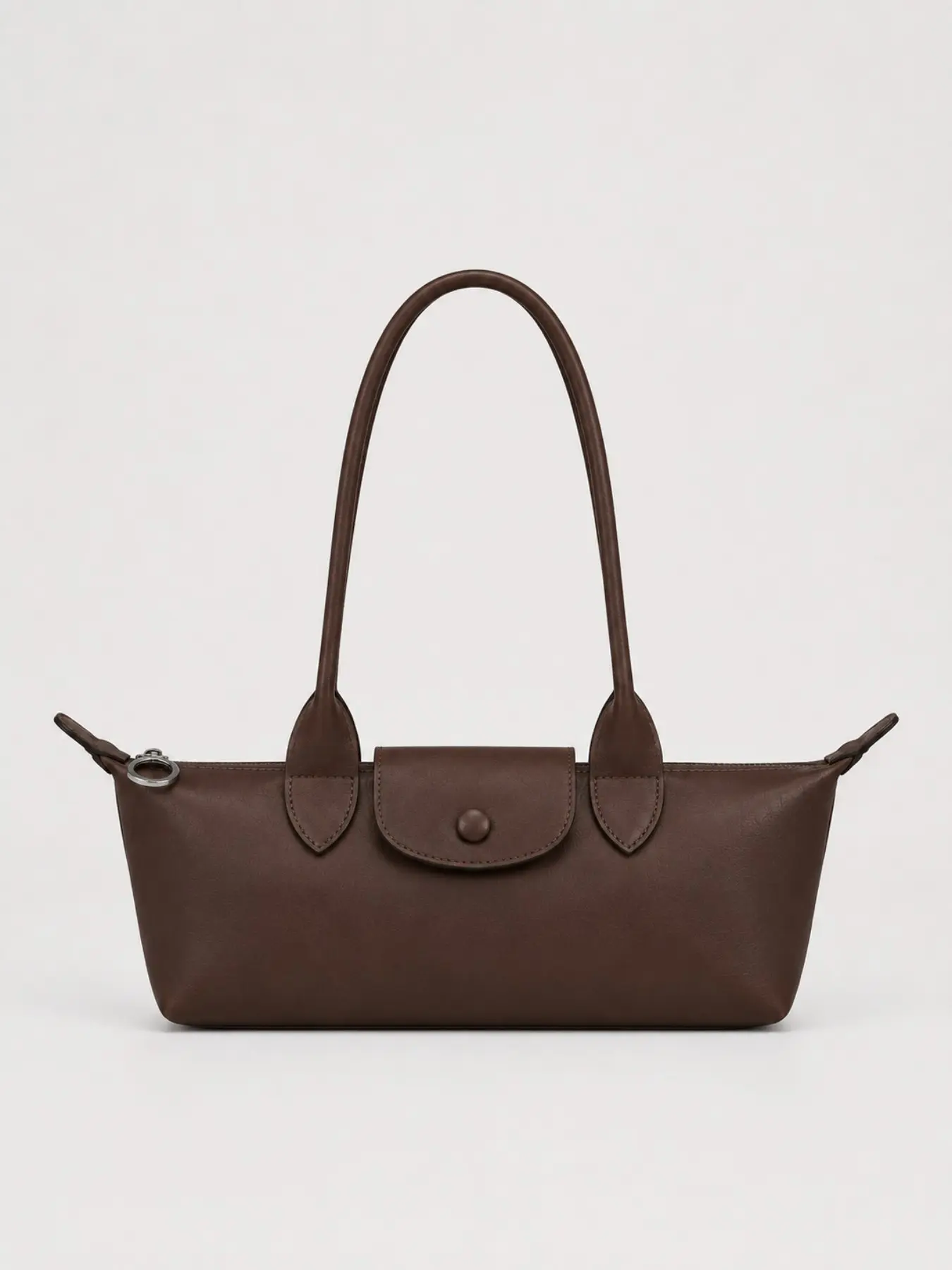 Women's Vintage Baguette Bag, Simple Versatile Shoulder Bag, Large Capacity Zipper Commuter Handbag, Fashion Daily Backpack, Pu Leather Crossbody