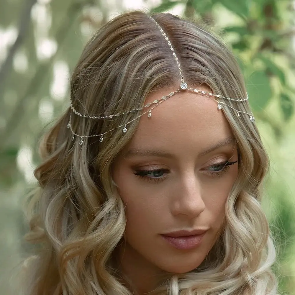 Women's Sparkling Rhinestone Bridal Headband - Stainless Steel, Lightweight, Secure-Fit Crystal Hair Accessory for Bride, Formal Events Gift