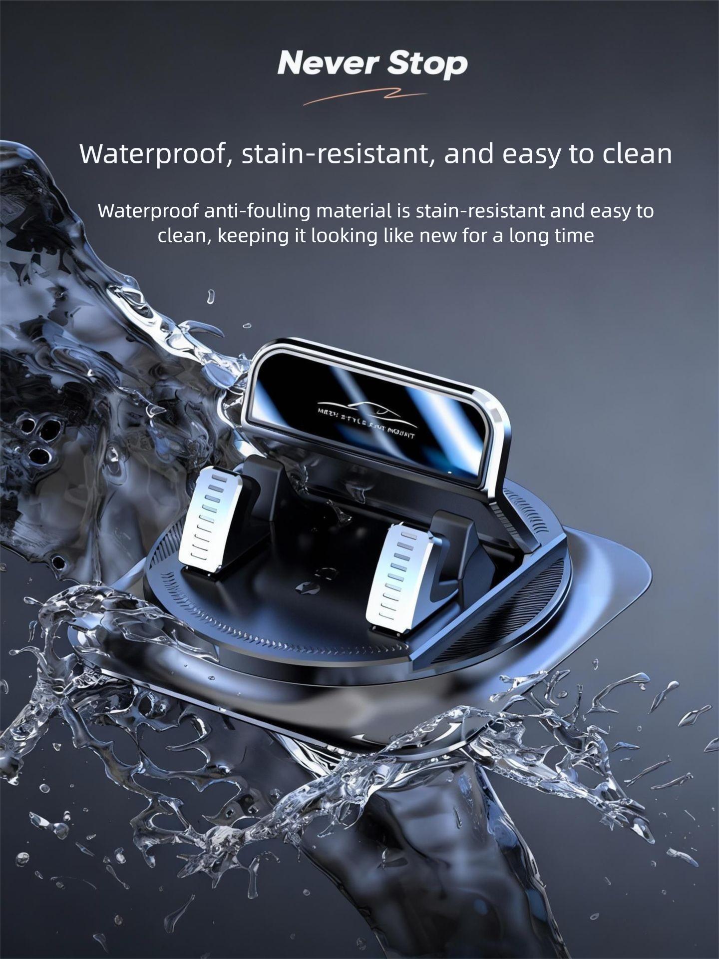 Car phone holder 360 degree rotation, suitablefor car navigation in-car dashboard, horizontaland vertica screen adjustment angle,suctioncup fixed non-slip mobile phone holdersuitable for iPhone and Android