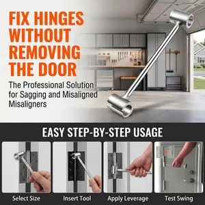 Hinge Hole Adjustment Wrench, Adjustable Hinge Hole Opener, 14-19mm Hinge Repair Tool, Universal Manual Hand Tool for Home & Office Use, Hardware Tool-YY0