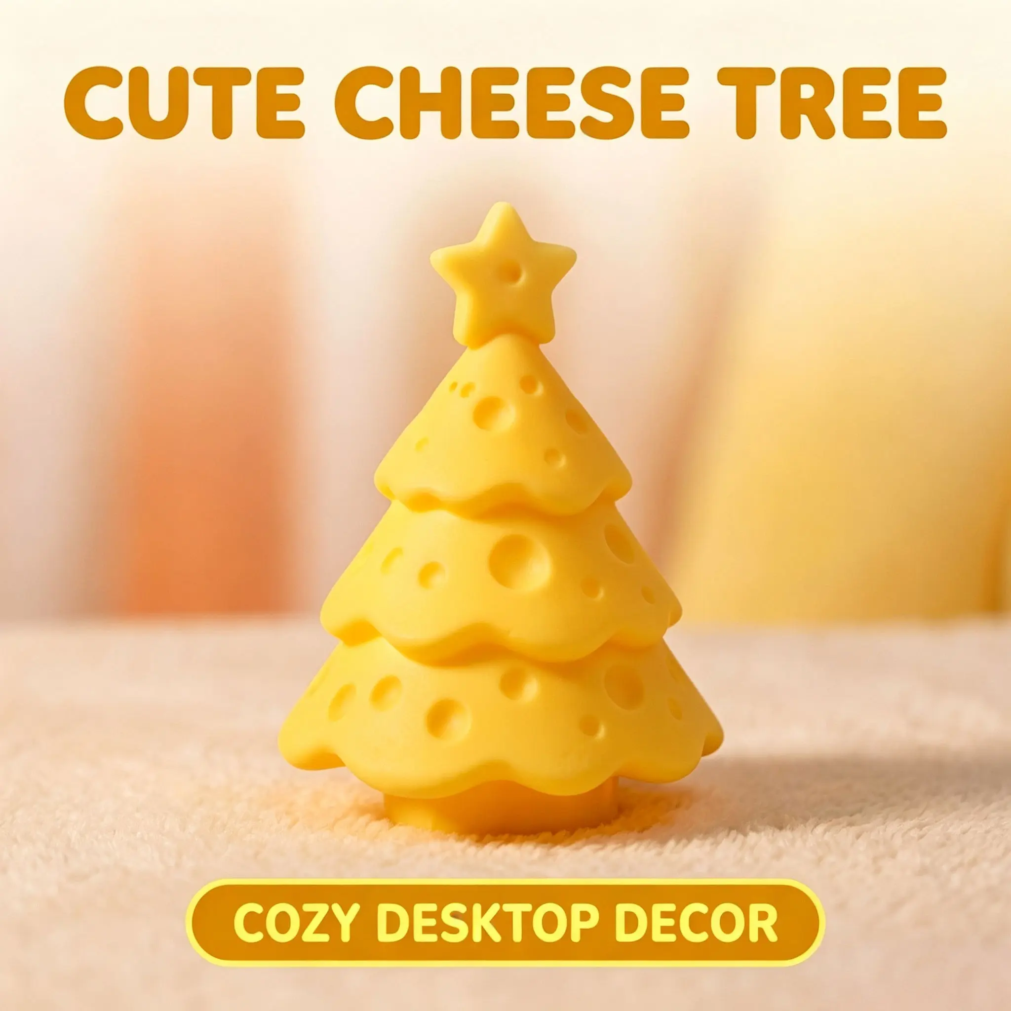 Cheese Christmas Tree Desktop Decor, Holiday Season Table Display, Festive Indoor Shelf Decoration, All-Season Home Desk Ornament