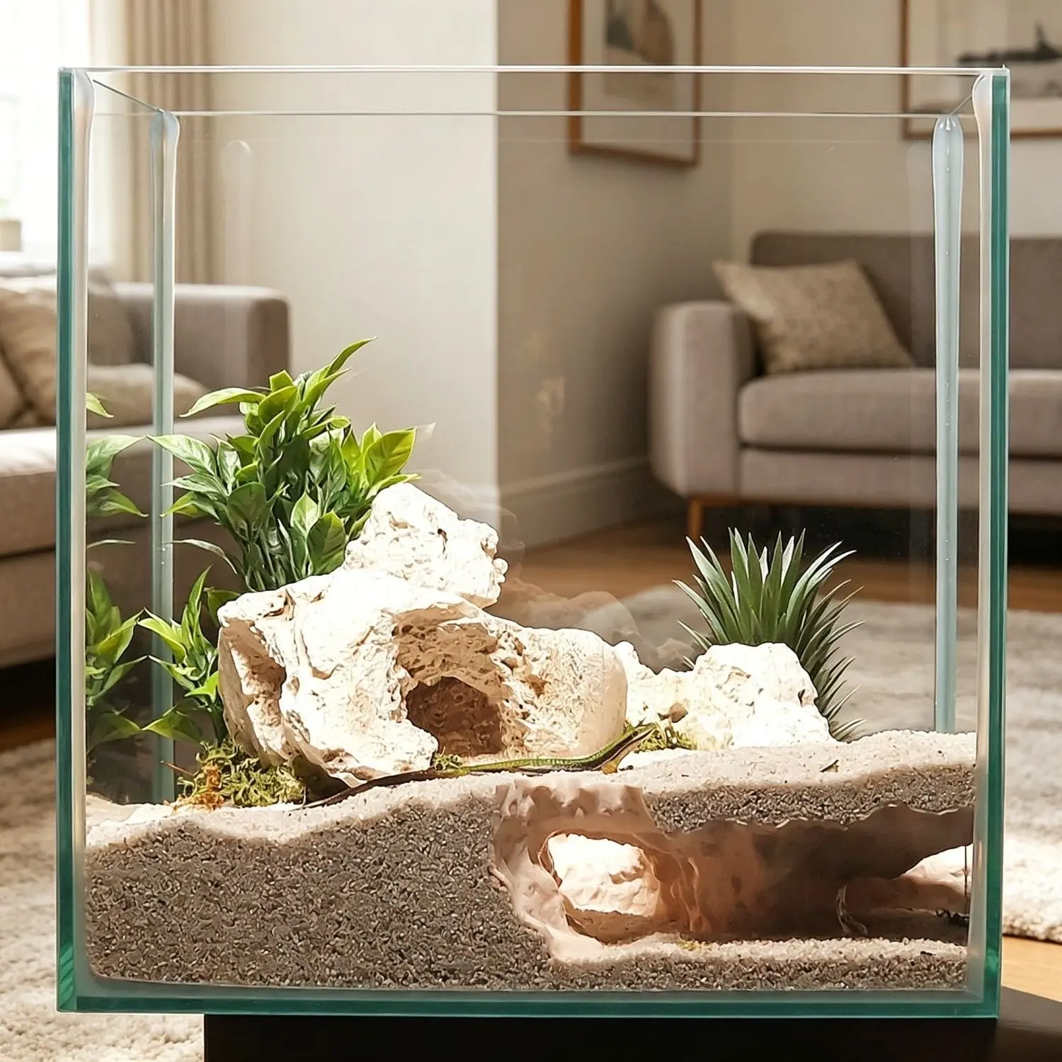 Fish and Shrimp Hideout, Realistic Natural Cave, Rock Habitat Hole, Aquarium Decor, Reptile Hideout, 3D Printed, Non-Polluting Water Quality