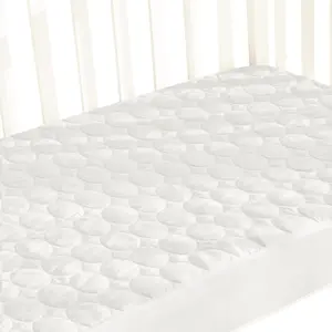 Crib Mattress Protector Pad Waterproof, Toddler Waterproof Crib Mattress Cover, Machine Washable & Dryer Fit Baby Toddler Bed Mattress Protector (Standard Size 52” x 28”), White