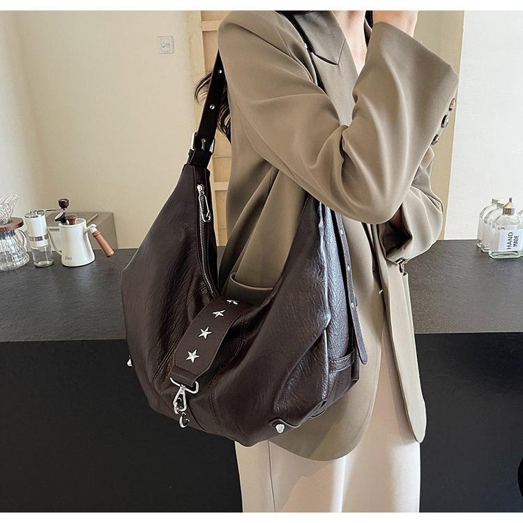 Large Capacity Bag for Women – Casual Fashionable Retro Crossbody Bag with Shoulder Strap – High-End Style Dumpling Bag Trend