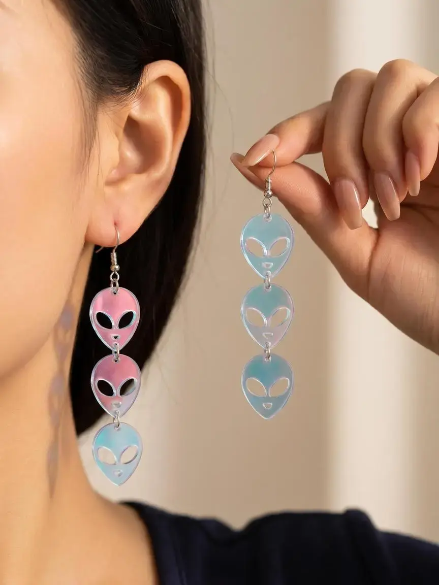 Alien Design Dangle Earrings, High Quality Earrings, Fashionable Jewelry for Women & Girls, Trendy All-match & Exquisite Jewelry for Birthday Gift, Trendy Jewellery Accessories, Casual Trendy Jewelry