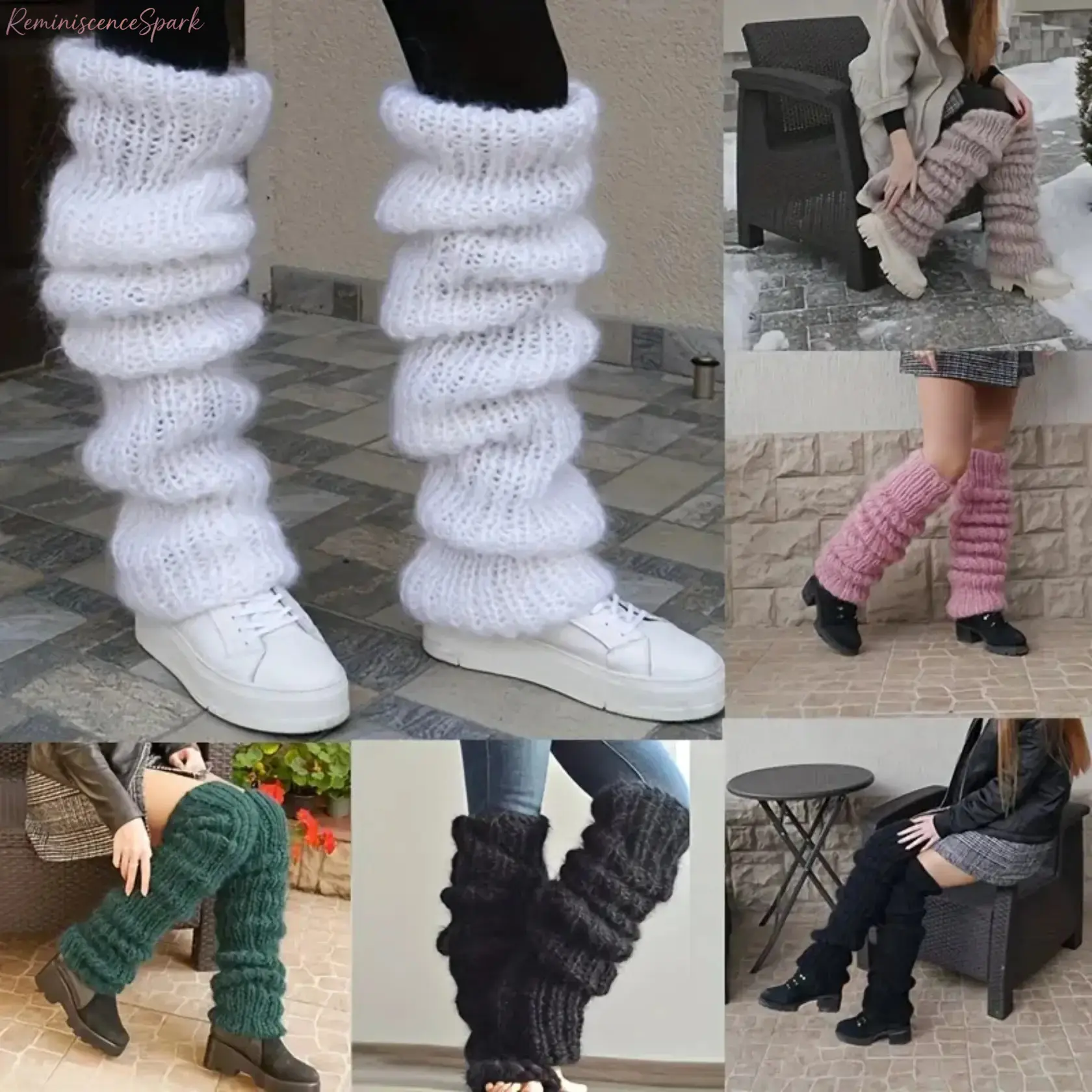 Women Thick Knit Long Slouch Socks, Classic Y2K Fashion Slouchy Crew Socks, Soft Thickened Warm Casual Hosiery, Trendy Stackable Leg Socks for Daily Streetwear, Skirt Matching, Campus Outfits & Lazy Daily Styling