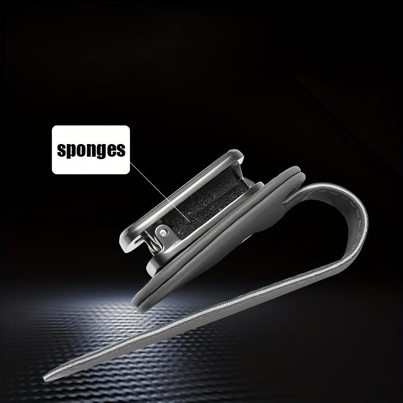 PU Leather Car Sun Visor Clip Sturdy Glasses Holder Dashboard Console Organizer Secure Eyewear Storage Accessory for Auto Interior Sun Visor for Car