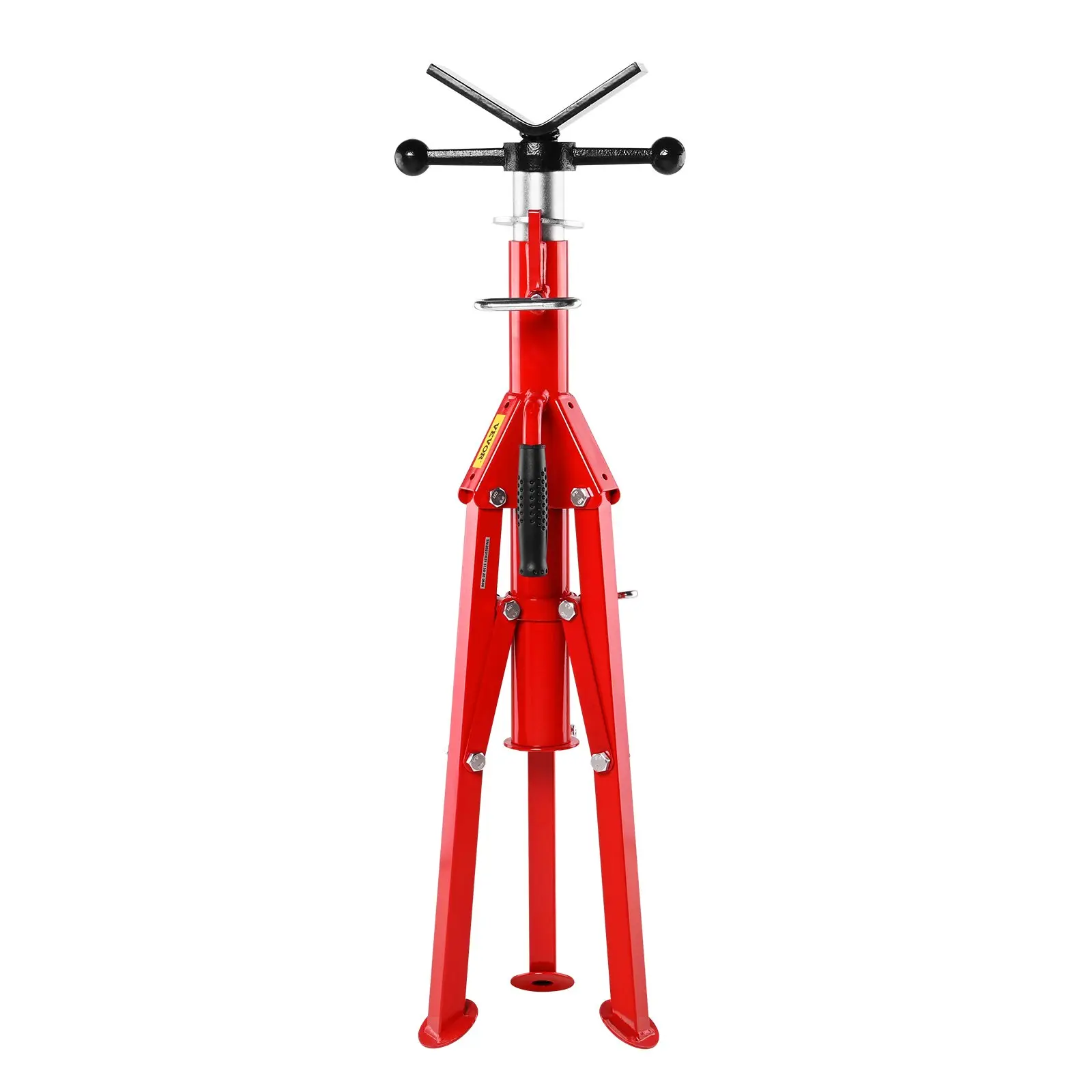 【Summerfinds】VEVOR V Head Pipe Stand Adjustable Height 28-52 Inch, Pipe Stands 2500 LB. Capacity, Folding Portable Pipe Stands 1/2 to 12 Inch Pipe Supporting, Steel Pipes Stand