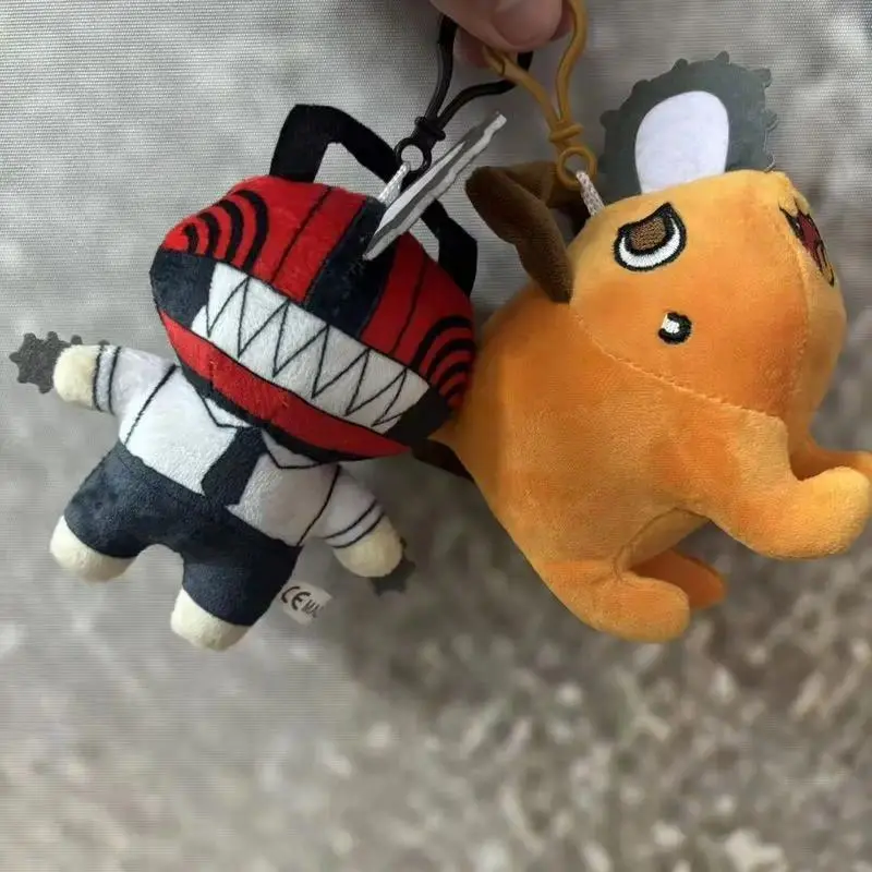 Anime Chainsaw Man Pochita Plush Keychain, 12cm Orange Japanese Anime Cartoonish Polyester Pendant Toy, Ideal 10-12 Years Girl Kids Birthday Gift, Fashion Accessory