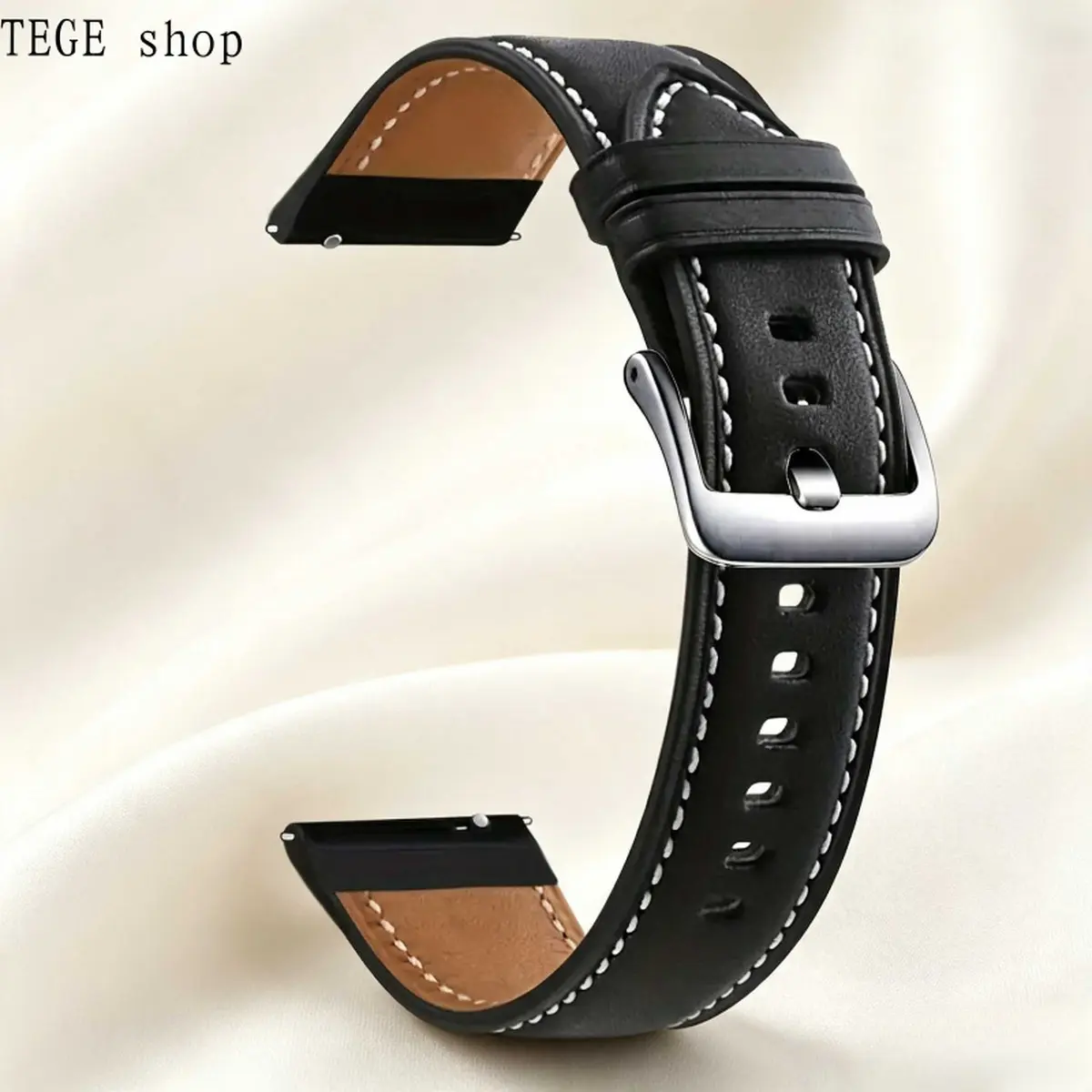 Retro genuine leather strap, classic 20-22mm size, compatible with Galaxy Watch 6/5/4 and Active 2/3 smart devices (sports and outdoor wearables), smartwatch accessory.