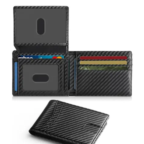 Father's Day Gifts, Men's Business Minimalist Carbon Fiber Card Holder, RFID Blocking Card Holder, Slim Front Pocket Wallet, Portable Wallet for Men,Suitable for Thanksgiving, Christmas,