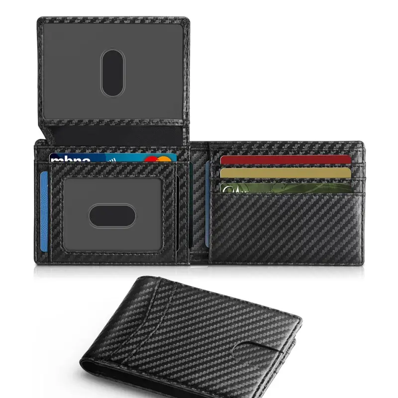 Father's Day Gifts, Men's Business Minimalist Carbon Fiber Card Holder, RFID Blocking Card Holder, Slim Front Pocket Wallet, Portable Wallet for Men,Suitable for Thanksgiving, Christmas,