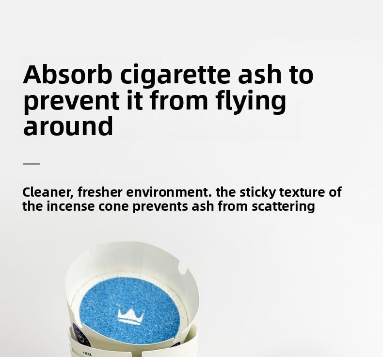 Disposable Ashtray Thick Hardened, For Office Home Car Use, Anti-Flying Ash With Smoke Extinguishing Sand, Portable Clean Hygienic Lazy Extinguishing Tool