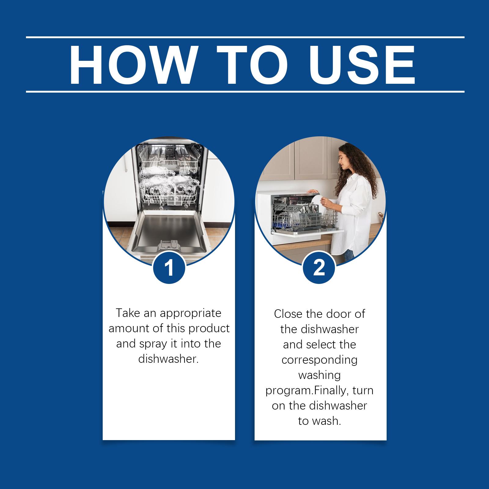 Dishwasher Foaming Cleaner Multi-Effect Kitchenware Stain and Grease Remover Dishwasher Cleaning Agent