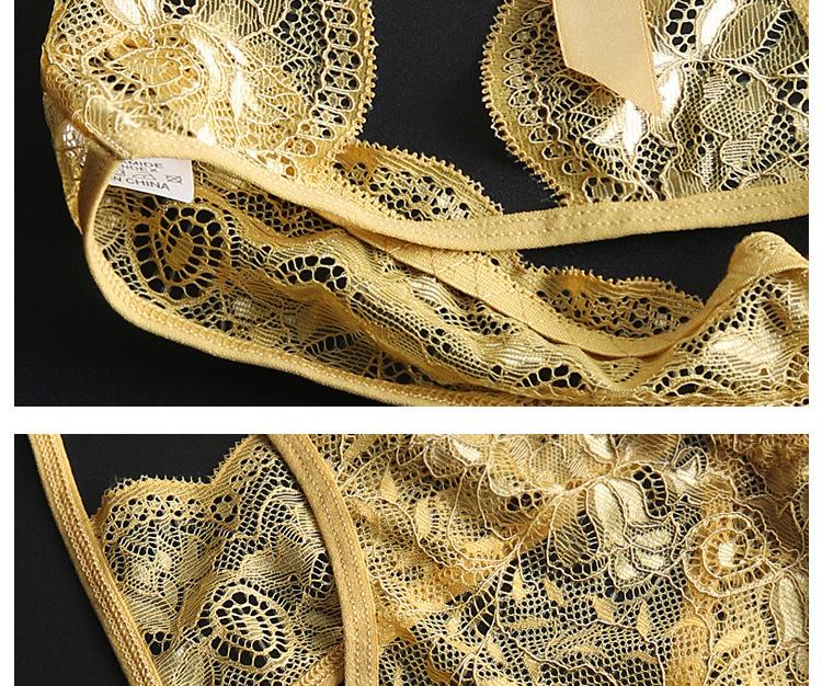 Sexy Women's Seamless Transparent Lace Low Waist Plus Size Crotchless Hollow Out Easy Wear Triangle Panties Womenswear Bridal