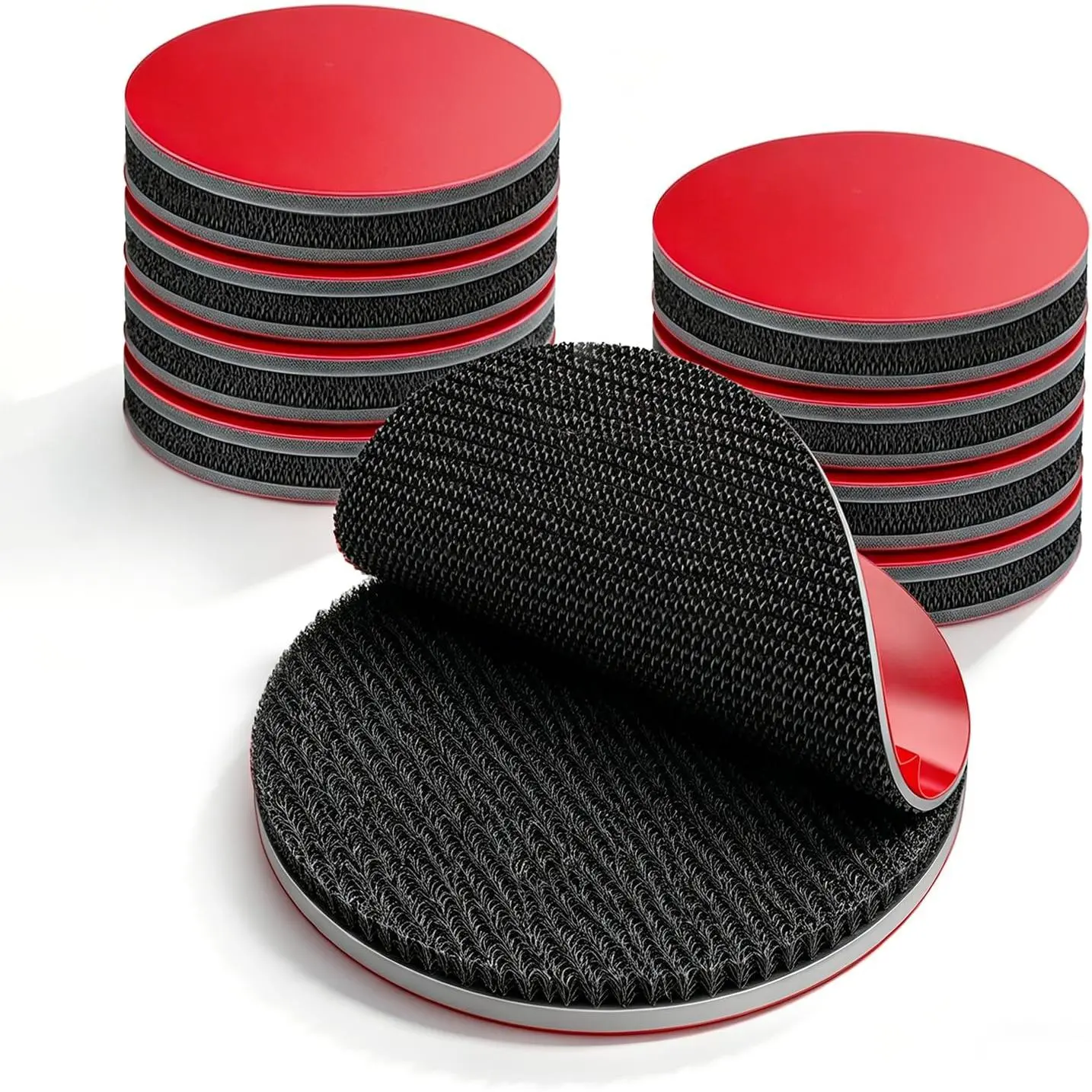 Heavy Duty Adhesive Hook and Loop Pads 1" 8 Sets, Black | Double Sided  Adhesion, , Heat-resistant, No ,  for  Office Organizing Crafts Photos