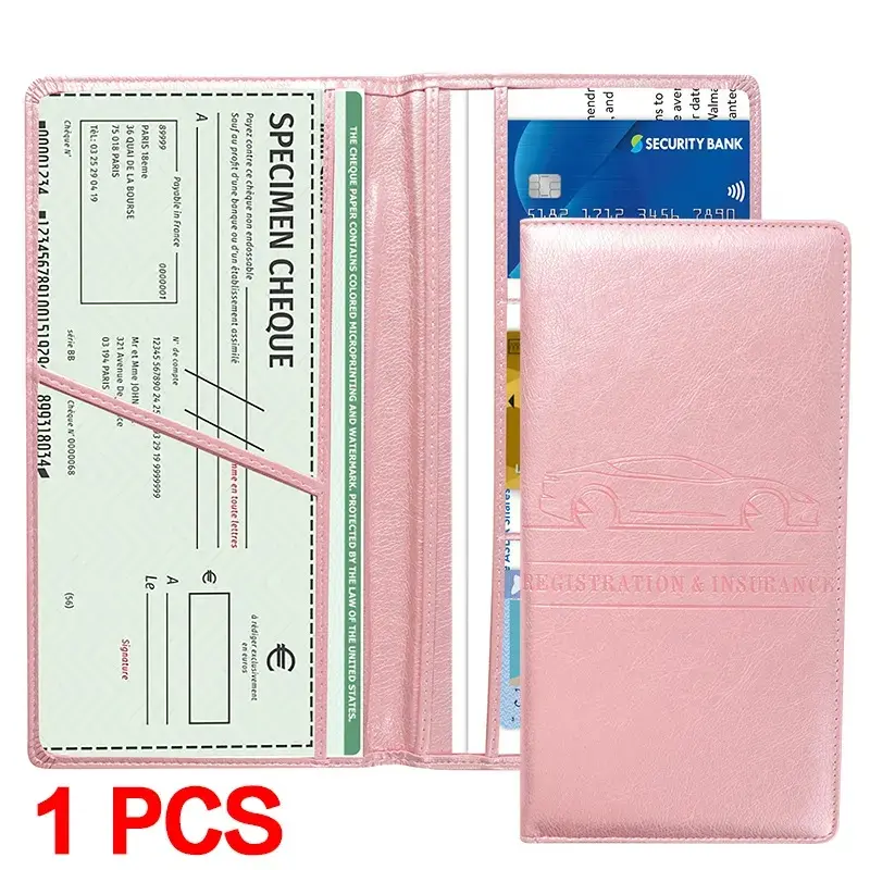 Car Registration & Insurance Card Holder, Magnetic Closure Vehicle Organizer, Car Essential Document Wallet, Spring Gift, for Pokemon Cards Holder, Compact Car Accessories, Essential for Owners