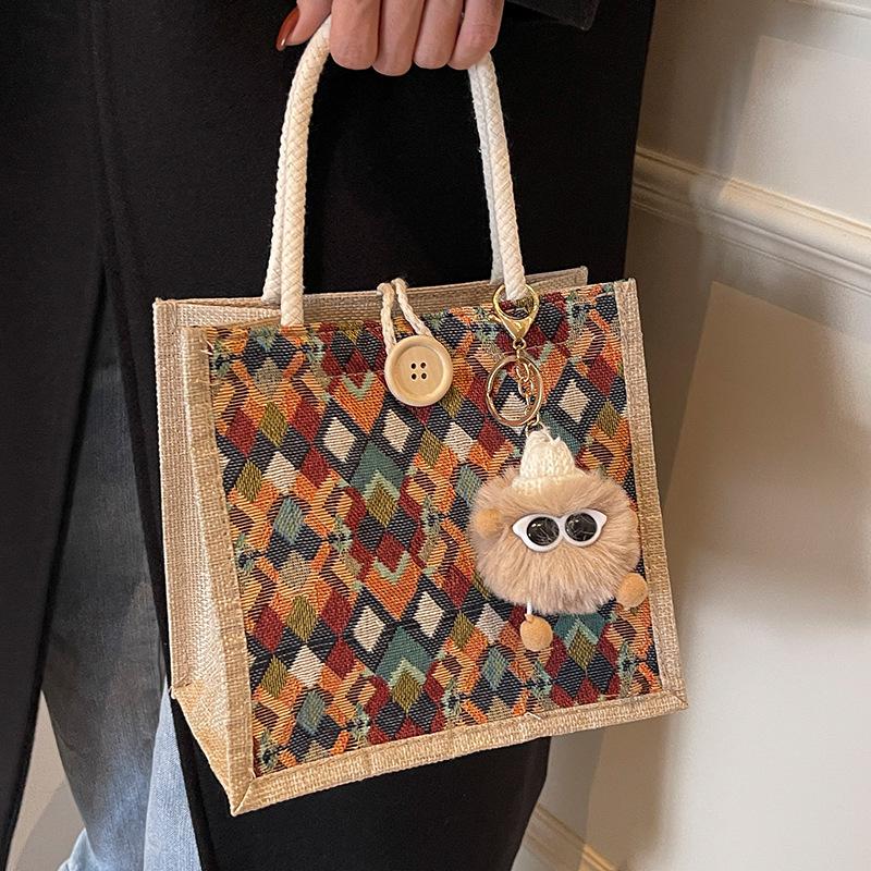 New Autumn Winter Waterproof Linen Shoulder Bag, Niche Luxury Handbag, Stylish Gift Bag In Stock crossbody women designer tote real