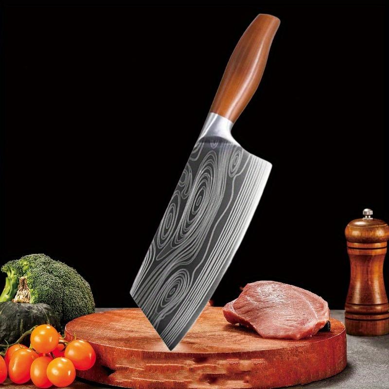 Sharp Stainless Steel Kitchen Knife Damascus-cut Knife Household Cleaver Bone Knife Melon and Fruit Knife Chef's Knife Sharp Stainless Steel Kitchen Knife Damascus-cut Knife Household Cleaver Bone Knife Melon and Fruit Knife Chef's Knife