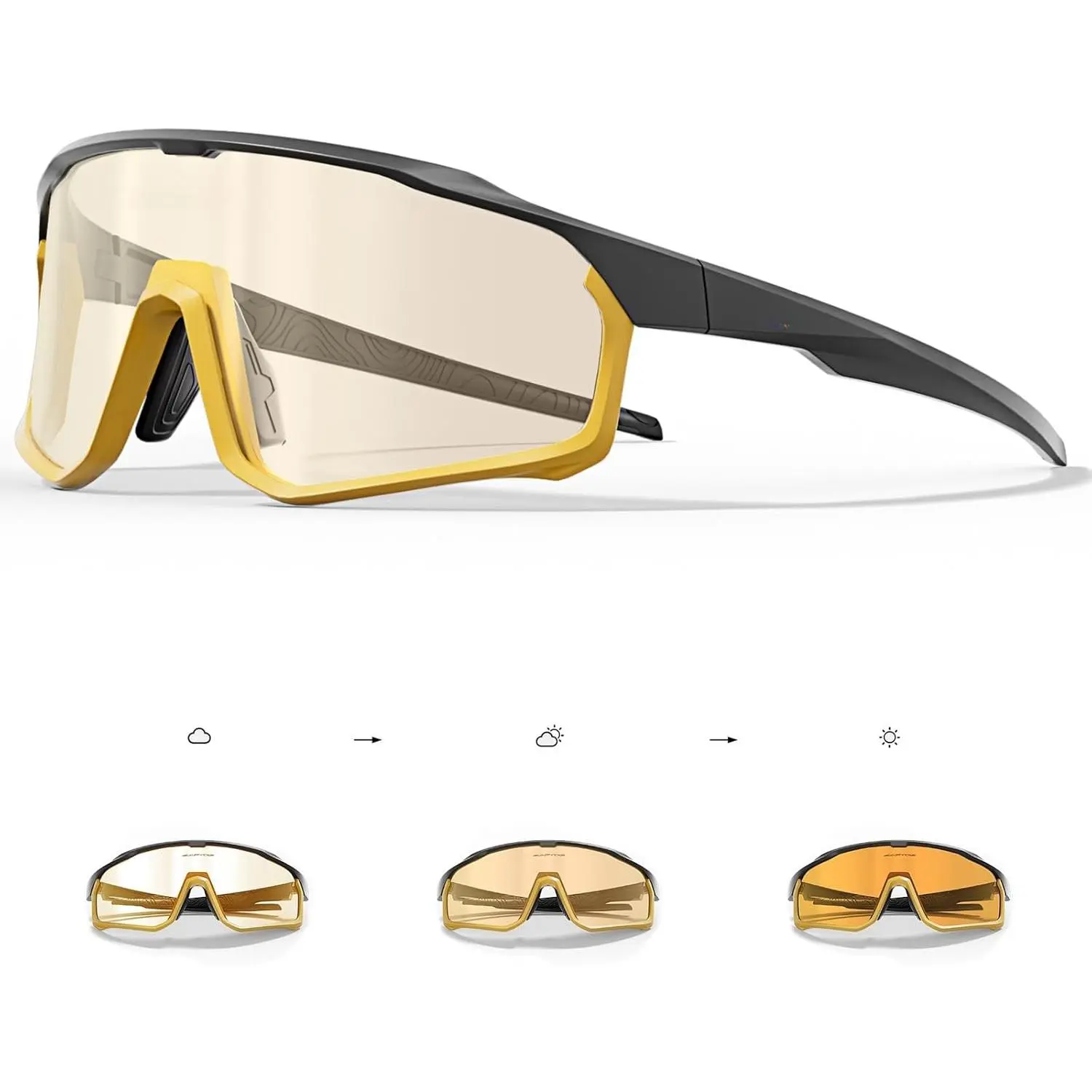 Photochromic Cycling Glasses Men Women Clear Mountain Bike Sunglasses MTB Sports Transition Triathlon Running - K93