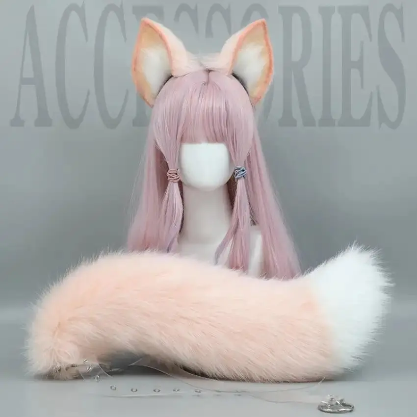 Cute Fluffy Fox Ear Headband & Cat Tail Set Accessory 🦊🐱 - Perfect for Halloween/Cosplay/Stage Performance, Ideal Gift for Women & Girls, Black Friday Deal: Christmas/New Year Gift 🎁