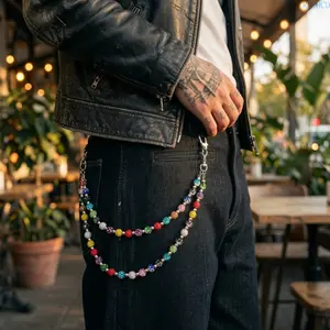 Men’s Multi-Layer Rhinestone Adjustable Waist Chain, Trendy Shiny Stackable Body Jewelry, Stylish Casual Pant Decoration Accessories for Guys, Versatile Edgy Ornament Perfect for Daily Wear, Street Outfits, Party and Music Festival Fashion