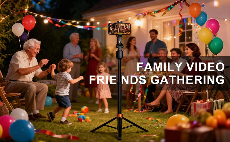 360° Auto Face Tracking Tripod, Rechargeable Selfie Stick Stand with Dual Fill Lights, Smart Rotating Phone Holder for Vlogging, Live Streaming, Video Calls & Content Creation (iPhone/Android Compatible)