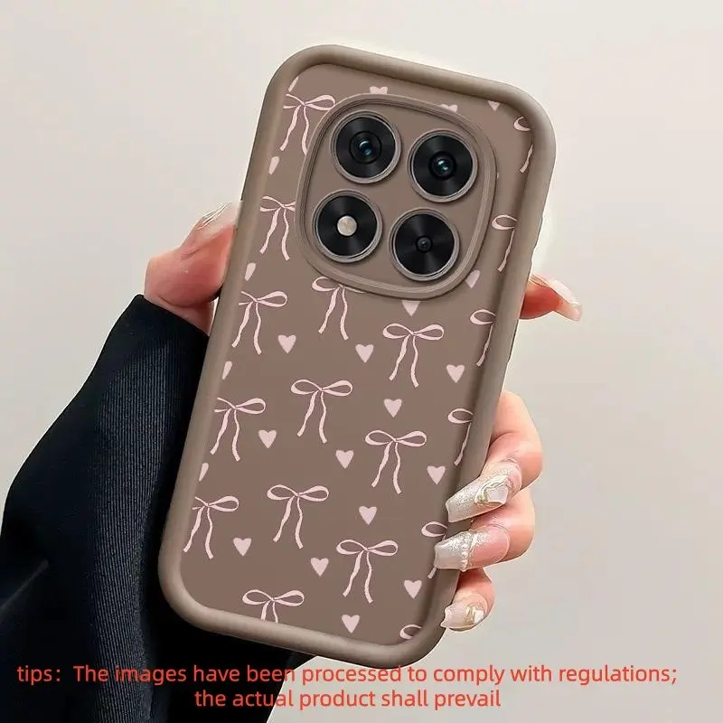 Love bow Image Warm and moist Suitable for Redmi phone cases, suitable for Redmi15,14,13, Note15,14,13,12, A7,5,4,3, Pro, Pro Plus, 4G, 5G series phone cases Lightweight and practical Comfortable Multiple colors available