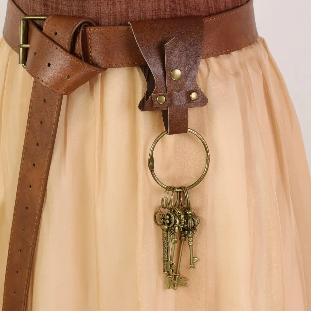 Middle Ages Five-Bottle PU Leather Potion Bottle Strap, 5 Independent Slots, Fits Hunter Wizard Pirate Alchemist, Halloween Cosplay Accessory