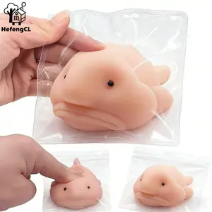 HefengCL - New Taba Ugly-Cute Little Fish Squishy Toy, Taba Squishy, with an Adorably Dorky and Fun Design, Offering a Comfortable and Easy-to-squeeze Texture. It Can Be Freely Squeezed and Played with, Featuring Light and Bouncy Rebound, Which Not